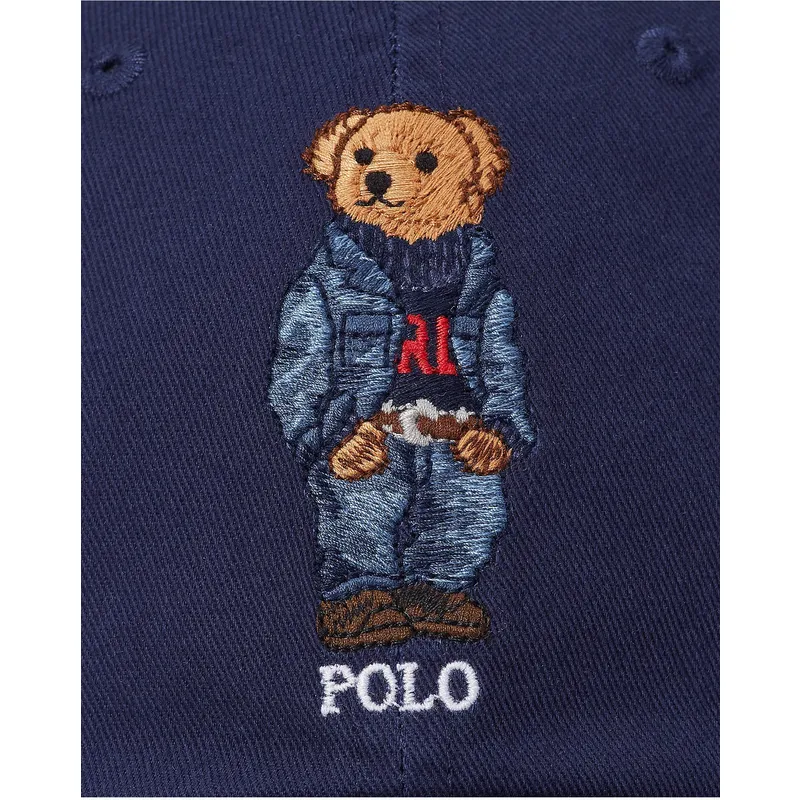 kasketter-buet-marinebla-justerbar-rem-af-polo-ralph-lauren