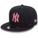 new-era-new-york-yankees-mlb-9fifty-outline-marinebla-snapback-kasket-med-rodt-logo