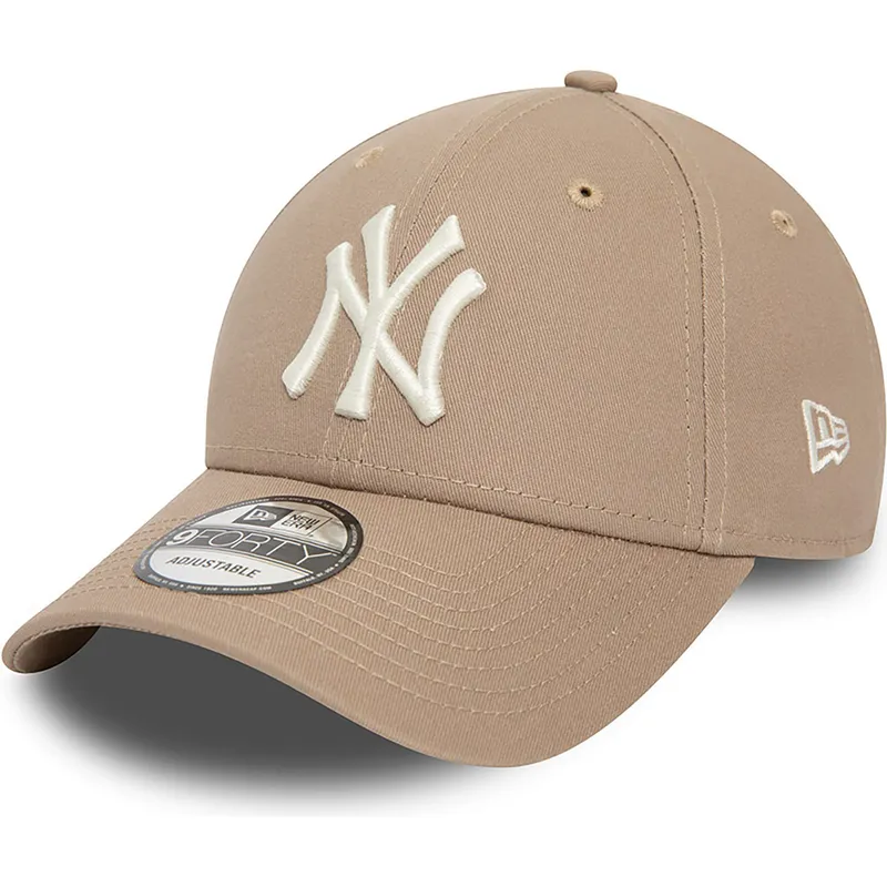 kasketter-buet-brun-justerbar-rem-claro-9forty-league-essential-fra-new-york-yankees-mlb-af-new-era