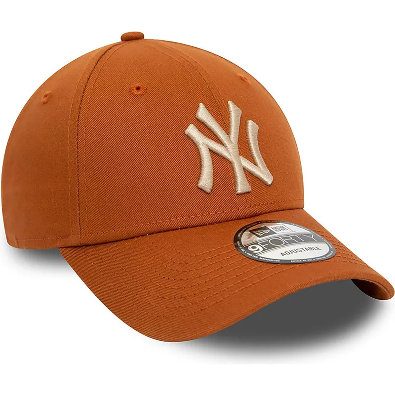 kasketter-buet-brun-justerbar-rem-9forty-league-essential-fra-new-york-yankees-mlb-af-new-era