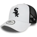 hvid-og-sort-a-frame-league-essential-chicago-white-sox-mlb-trucker-cap-fra-new-era