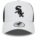 hvid-og-sort-a-frame-league-essential-chicago-white-sox-mlb-trucker-cap-fra-new-era