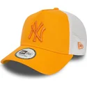 new-era-new-york-yankees-mlb-a-frame-league-essential-orange-og-hvid-trucker-cap-med-orange-logo