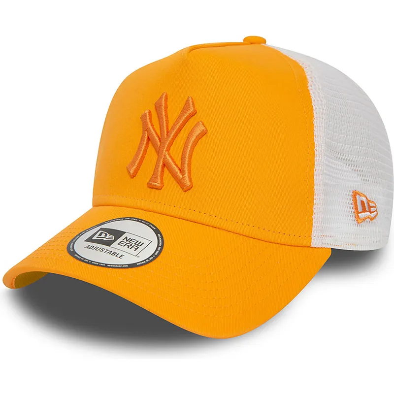 kasketter-buet-orange-snapback-a-frame-league-essential-fra-new-york-yankees-mlb-af-new-era