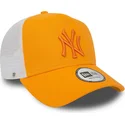 new-era-new-york-yankees-mlb-a-frame-league-essential-orange-og-hvid-trucker-cap-med-orange-logo