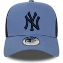 new-york-yankees-mlb-new-era-a-frame-league-essential-bla-trucker-cap-med-marineblat-logo