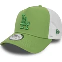 gron-og-hvid-trucker-cap-med-gront-logo-a-frame-league-essential-los-angeles-dodgers-mlb-fra-new-era