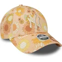 kasketter-buet-orange-justerbar-rem-9forty-floral-all-over-print-fra-new-york-yankees-mlb-af-new-era