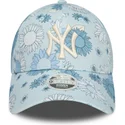 kasketter-buet-bla-justerbar-rem-9forty-floral-all-over-print-fra-new-york-yankees-mlb-af-new-era