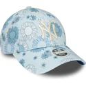 kasketter-buet-bla-justerbar-rem-9forty-floral-all-over-print-fra-new-york-yankees-mlb-af-new-era