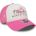 kasketter-buet-rosa-snapback-a-frame-foam-front-fra-florida-beach-club-af-new-era