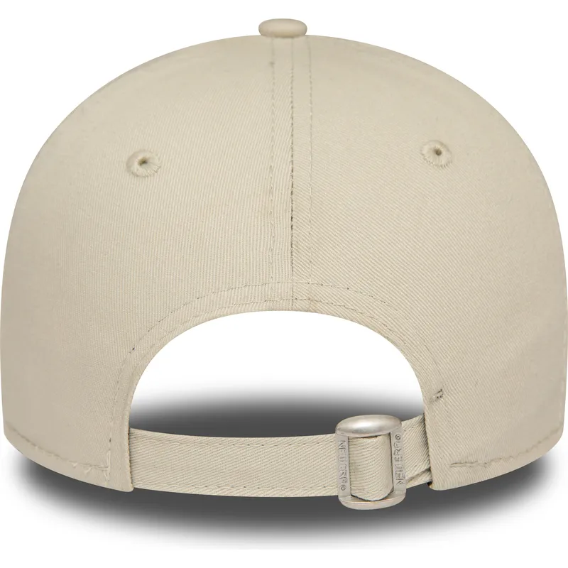 kasketter-buet-beige-justerbar-rem-9forty-flower-fra-new-york-yankees-mlb-af-new-era