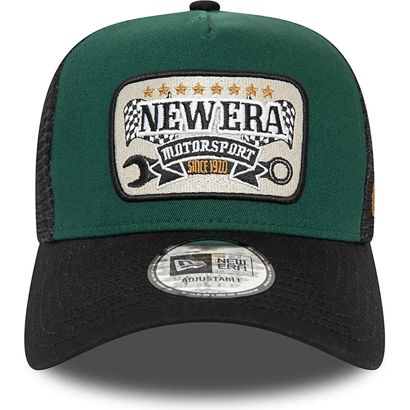 kasketter-buet-gron-snapback-a-frame-af-new-era