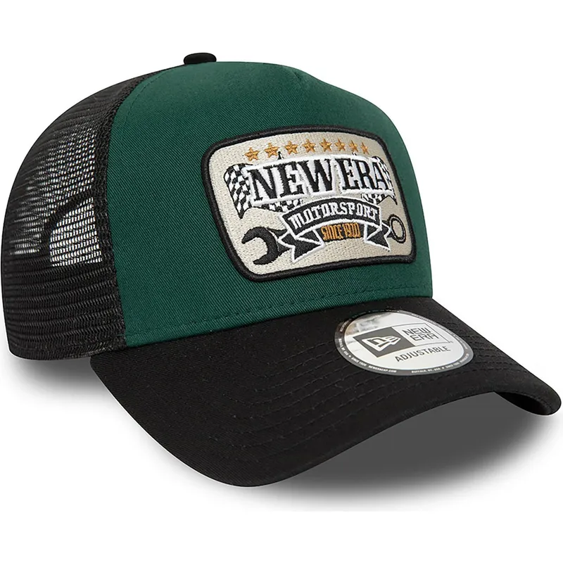 kasketter-buet-gron-snapback-a-frame-af-new-era