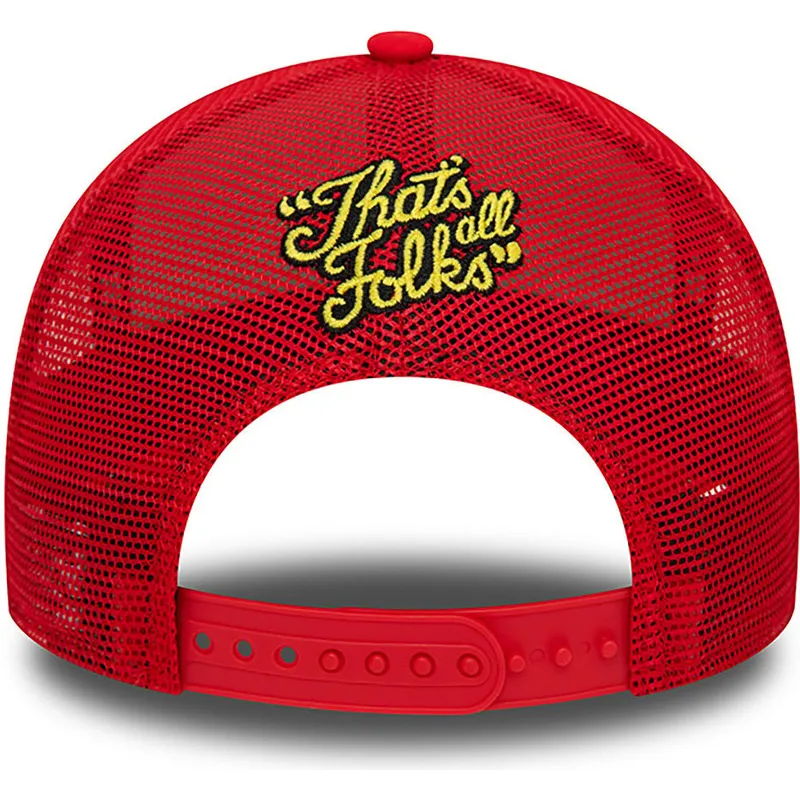 kasketter-buet-rod-snapback-a-frame-character-fra-pato-lucas-y-porky-pig-looney-tunes-af-new-era