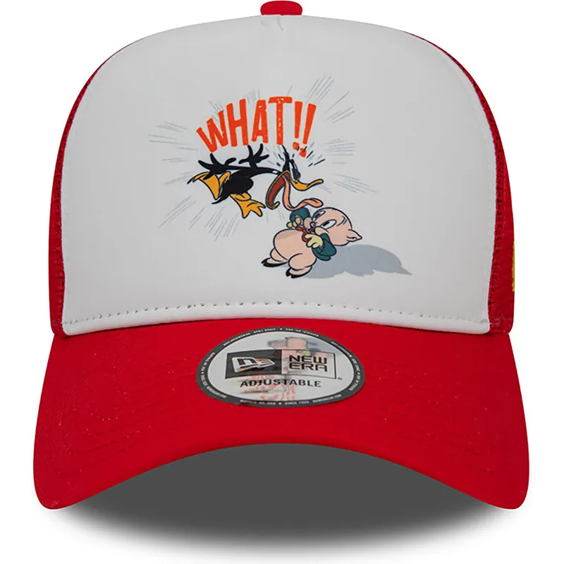 kasketter-buet-rod-snapback-a-frame-character-fra-pato-lucas-y-porky-pig-looney-tunes-af-new-era