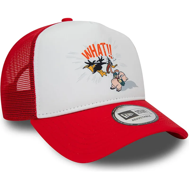 kasketter-buet-rod-snapback-a-frame-character-fra-pato-lucas-y-porky-pig-looney-tunes-af-new-era