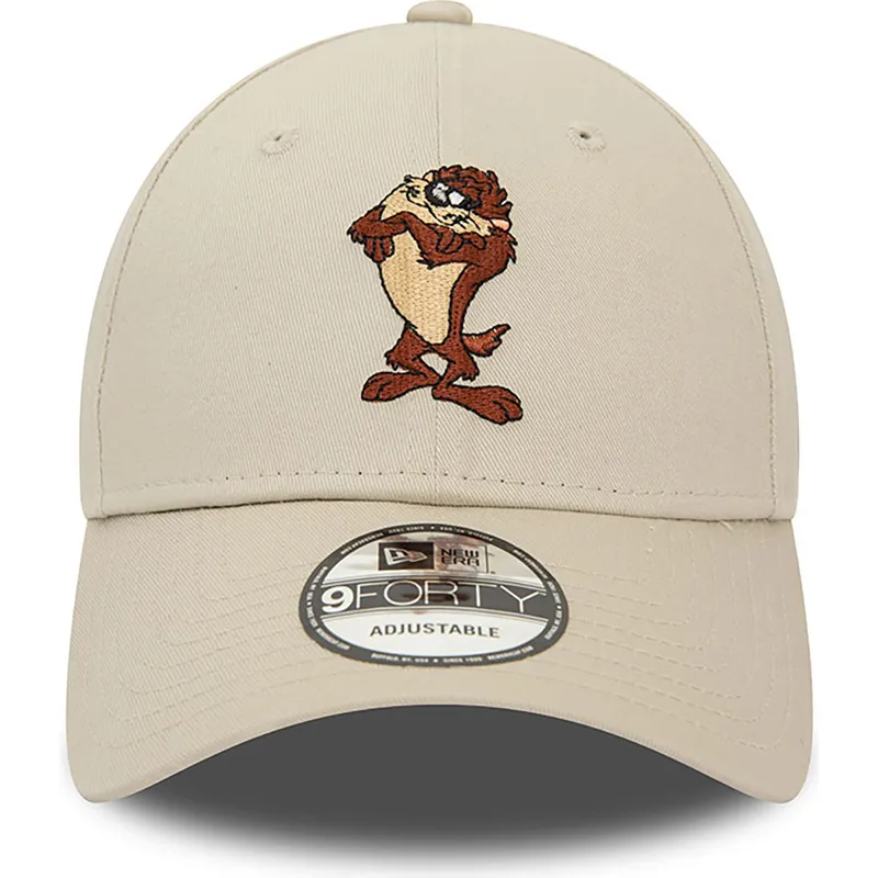 kasketter-buet-beige-justerbar-rem-9forty-character-de-diablo-fra-tasmania-looney-tunes-af-new-era