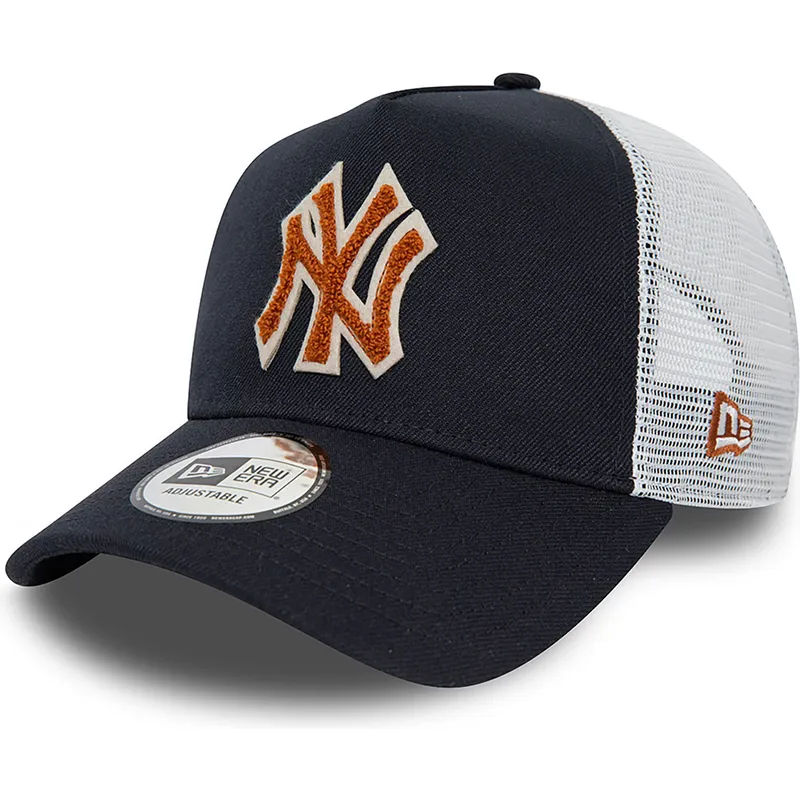 kasketter-buet-marinebla-snapback-marron-a-frame-boucle-fra-new-york-yankees-mlb-af-new-era