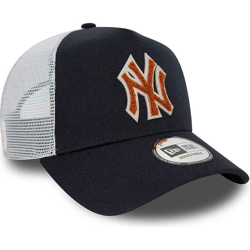 kasketter-buet-marinebla-snapback-marron-a-frame-boucle-fra-new-york-yankees-mlb-af-new-era