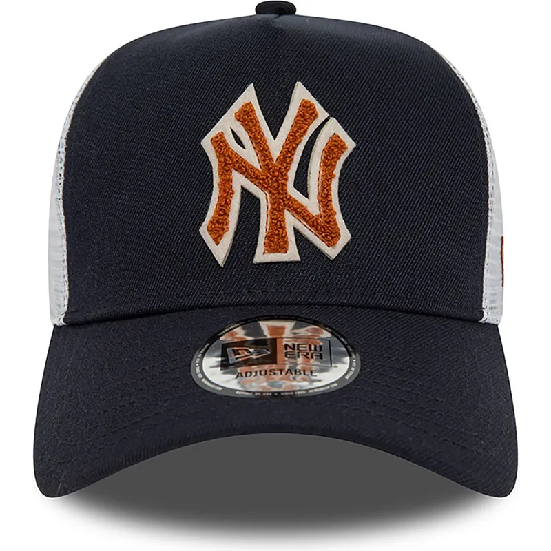 kasketter-buet-marinebla-snapback-marron-a-frame-boucle-fra-new-york-yankees-mlb-af-new-era