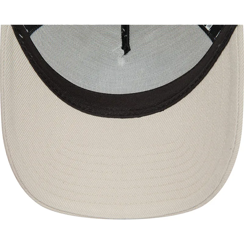 kasketter-buet-beige-snapback-marron-a-frame-boucle-fra-los-angeles-dodgers-mlb-af-new-era