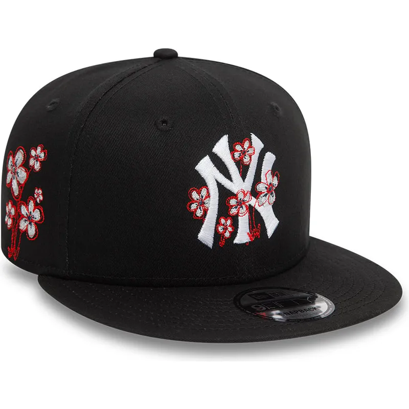 kasketter-flad-sort-snapback-9fifty-flower-icon-fra-new-york-yankees-mlb-af-new-era