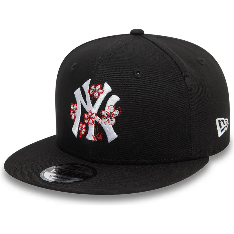 kasketter-flad-sort-snapback-9fifty-flower-icon-fra-new-york-yankees-mlb-af-new-era