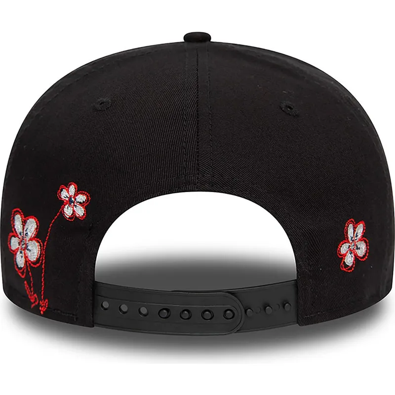 kasketter-flad-sort-snapback-9fifty-flower-icon-fra-new-york-yankees-mlb-af-new-era