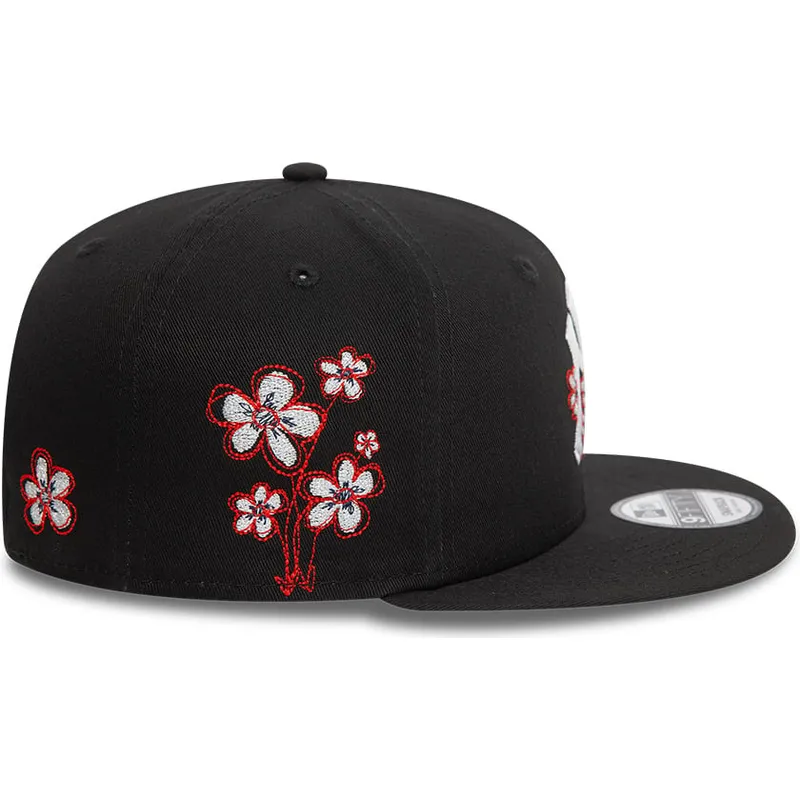 kasketter-flad-sort-snapback-9fifty-flower-icon-fra-new-york-yankees-mlb-af-new-era