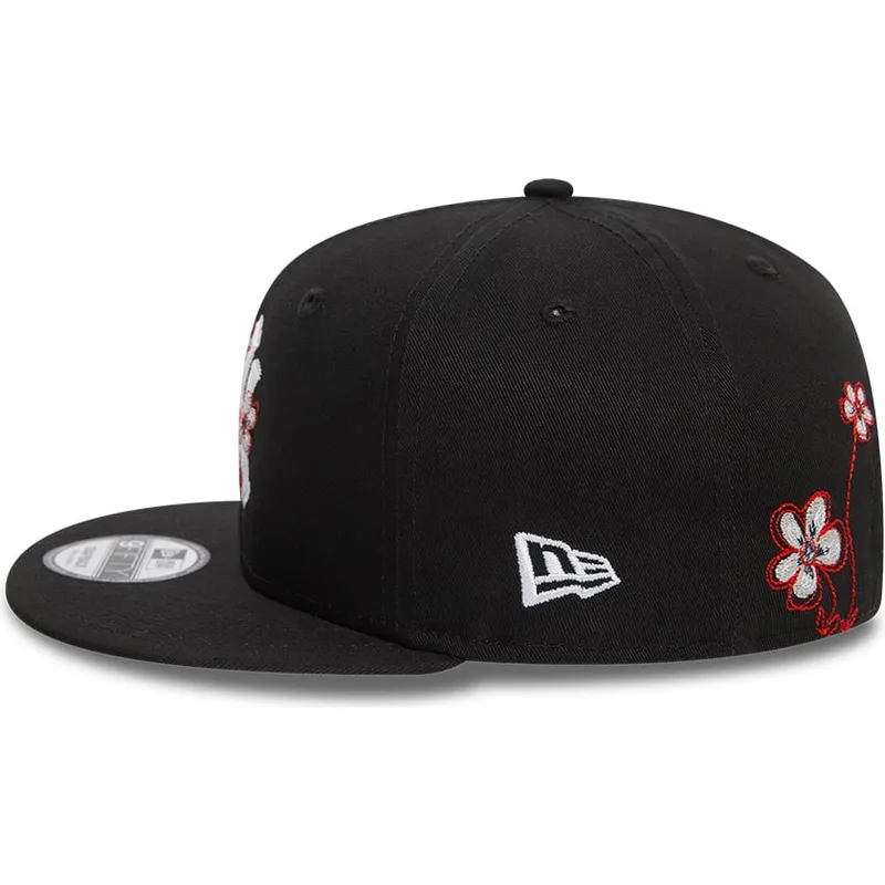 kasketter-flad-sort-snapback-9fifty-flower-icon-fra-new-york-yankees-mlb-af-new-era