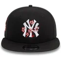 sort-snapback-9fifty-flower-icon-kasket-fra-new-york-yankees-mlb-fra-new-era
