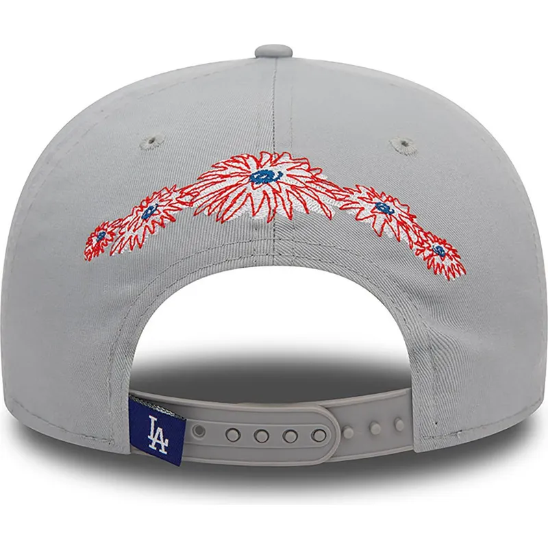 los-angeles-dodgers-mlb-new-era-gra-snapback-9fifty-flower-icon-flad-kasket