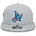 los-angeles-dodgers-mlb-new-era-gra-snapback-9fifty-flower-icon-flad-kasket