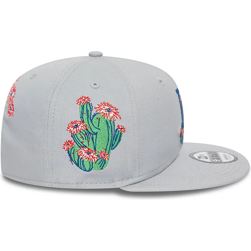 los-angeles-dodgers-mlb-new-era-gra-snapback-9fifty-flower-icon-flad-kasket