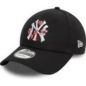 new-era-new-york-yankees-mlb-9forty-flower-icon-justerbar-sort-buet-kasket