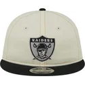 beige-og-sort-justerbar-9fifty-retro-crown-denim-oakland-raiders-nfl-kasket-fra-new-era