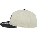 beige-og-marinebla-9fifty-retro-crown-denim-flad-kasket-fra-boston-red-sox-mlb-fra-new-era
