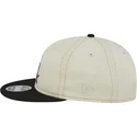 beige-og-sort-9fifty-retro-crown-denim-flad-kasket-fra-chicago-white-sox-mlb-fra-new-era
