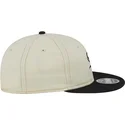 beige-og-sort-9fifty-retro-crown-denim-flad-kasket-fra-chicago-white-sox-mlb-fra-new-era