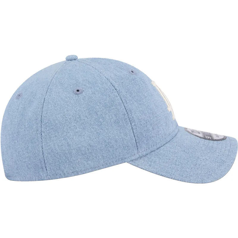 kasketter-buet-bla-justerbar-rem-9twenty-washed-denim-fra-los-angeles-dodgers-mlb-af-new-era