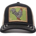 goorin-bros-sort-og-beige-trucker-kasket-med-hane-ye-olde-cock-the-farm-retro-classic
