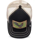 goorin-bros-sort-og-beige-trucker-kasket-med-hane-ye-olde-cock-the-farm-retro-classic