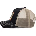 sort-og-beige-trucker-kasket-med-ged-ye-olde-cobra-goat-the-farm-retro-classic-fra-goorin-bros