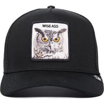 trucker-kasket-sort-ugle-wise-ass-owl-the-farm-premium-fra-goorin-bros