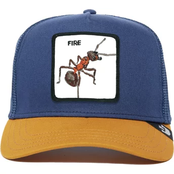 Goorin Bros. Ant Fire The Farm Premium Blue and Brown Trucker Hat