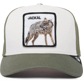 hvid-og-gron-chacal-trucker-kasket-jackal-the-farm-premium-fra-goorin-bros