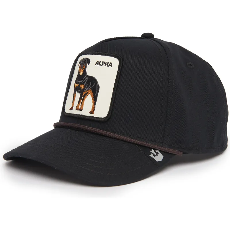 buet-sort-snapback-kasket-med-rottweiler-hund-alpha-dog-100-the-farm-all-over-canvas-fra-goorin-bros