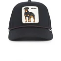 buet-sort-snapback-kasket-med-rottweiler-hund-alpha-dog-100-the-farm-all-over-canvas-fra-goorin-bros