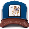 bla-hvid-og-brun-kurvet-snapback-kasket-med-bulldog-tough-bully-100-the-farm-all-over-canvas-fra-goorin-bros
